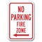 Signmission No Parking Fire Zone with left arrow 12inx18in Heavy Gauges, A-1218 Fire Lane - No PK Fire Z left A-1218 Fire Lane - No PK Fire Z left - alternate 1